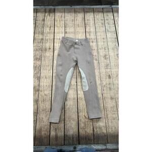 Tan Riding Breeches Horse Knee Patch Pants Kids Size 10